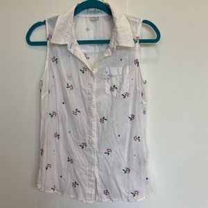 Boden sleeveless button up tank